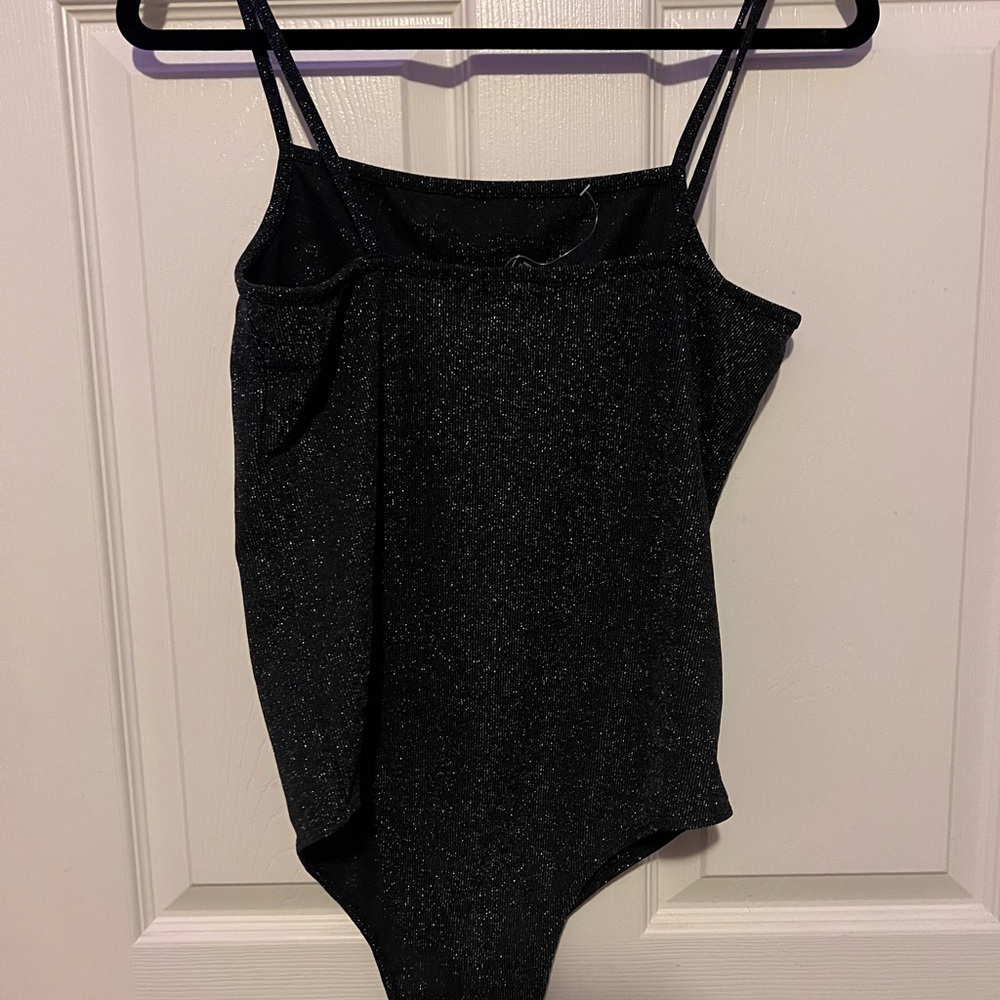 Sparkling Black Womens Bodysuit - Picture 2 of 5